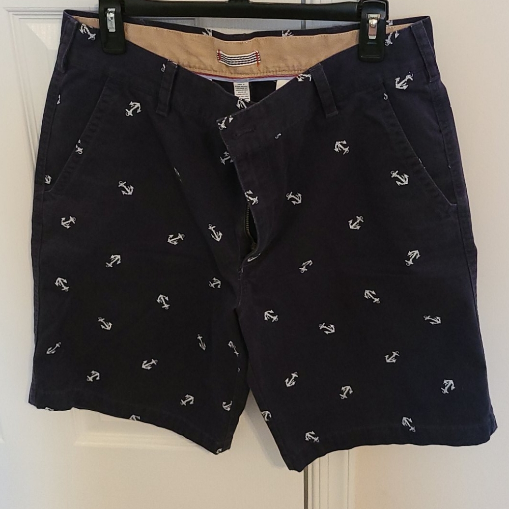 Izod Saltwater Flat Front Anchor Shorts 33x10.5